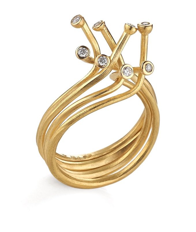 Ayesha Mayadas - Galaxy Ring in Gold with Diamonds