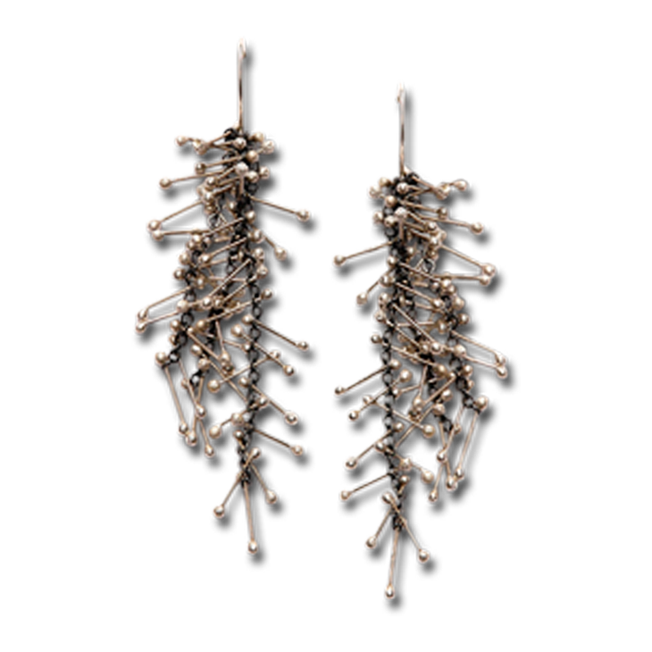 stamen silver hook earrings stamen silver hook earrings