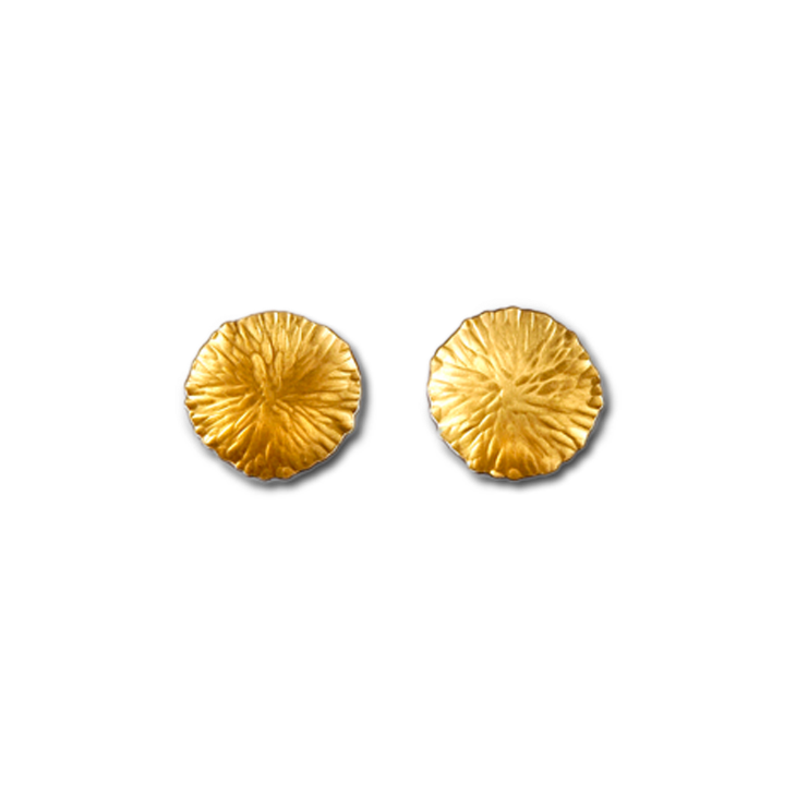 Priya Himatsingka - Peacock Medium Gold Bi Stud Earrings