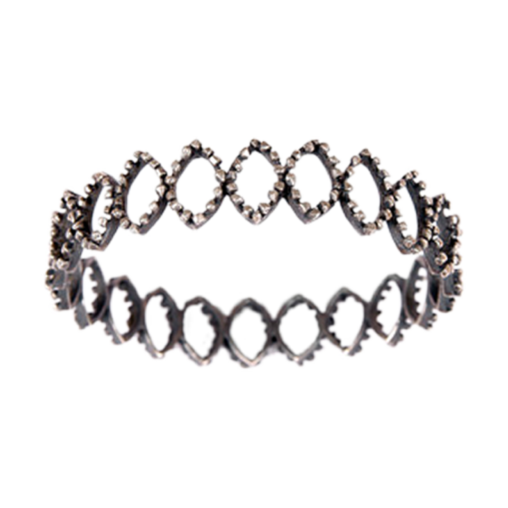 victoria oval outline bangle (patina) victoria oval outline bangle (patina)