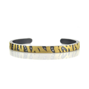 Rebecca Myers - Thin Zebra Cuff Gold