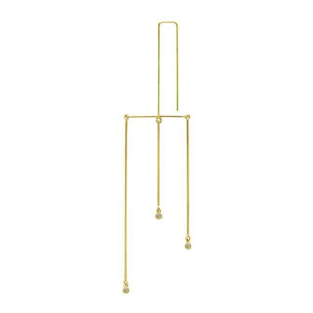 Gracelee - Whisper Mobile TriLinear Earring w Diamonds