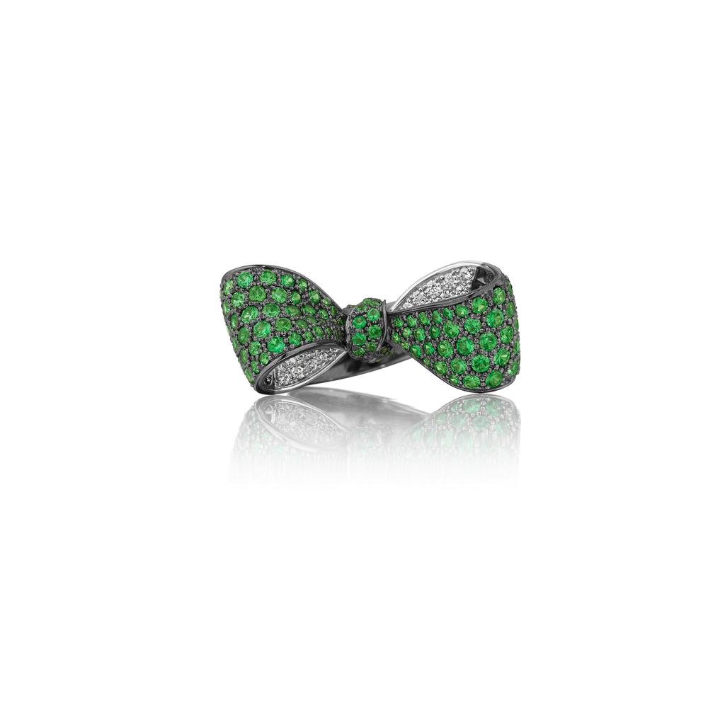 Mimi So  - Bow Tsavorite and Diamond Ring Mid