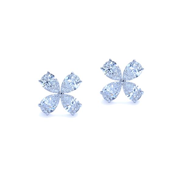 pear shaped diamond earrings 3.47 ctw pear shaped diamond earrings 3.47 ctw