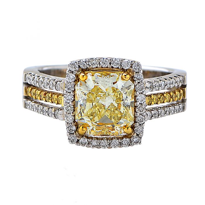dazzling 2.03 ct. gia graded natural color diamond ring -v5940 dazzling 2.03 ct. gia graded natural color diamond ring -v5940