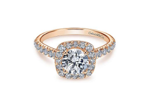 14K Rose Gold Engagement Ring