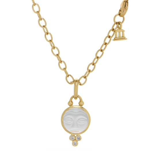 CRYSTAL MOONFACE PENDANT