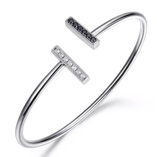 STERLING SILVER RHODIUM PLATED CUFF