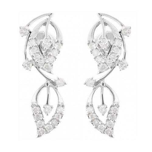 Diamond Earring Set in 14k White Gold  068ct