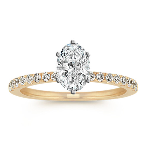 Diamond Engagement Ring with Pav Setting