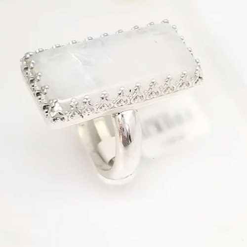 Sterling Silver Custom Designed Rainbow Moonstone Ring Sterling Silver Custom Designed Rainbow Moonstone Ring