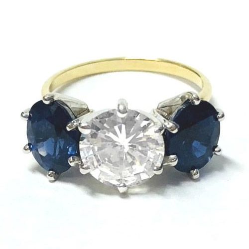yellow gold vintage diamond sapphire ring yellow gold vintage diamond sapphire ring