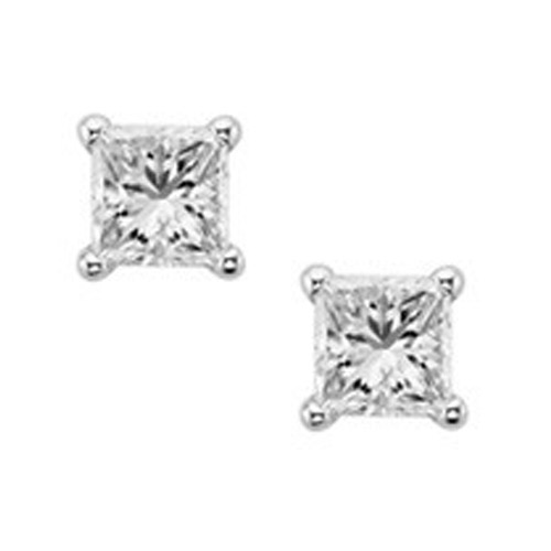 12 ct tw Diamond Stud Earrings in 14K White Gold