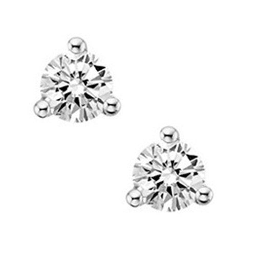 1 Ct Tw Diamond Stud Earrings In 14k White Gold Eyeonjewels