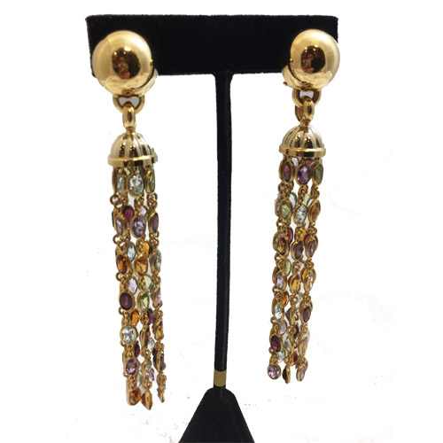 18 k yellow gold tassel earrings 18 k yellow gold tassel earrings