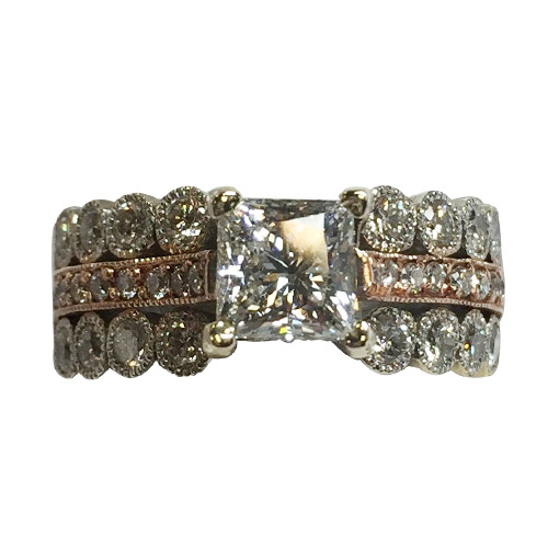 London Coin Galleries Mission Viejo - Princess Cut Diamond Ring in White  Rose Gold