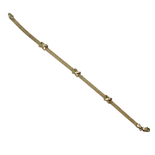 14k yellow gold mesh x bracelet 14k yellow gold mesh x bracelet