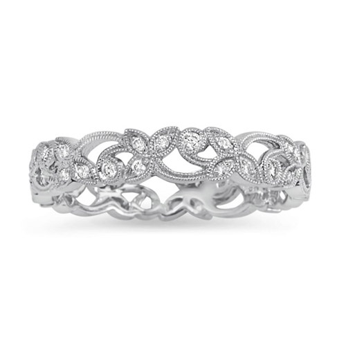 filligree pave' diamond band filligree pave' diamond band