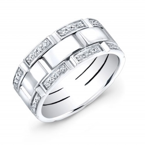 men's pave' diamond band men's pave' diamond band