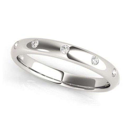 Bezel Set Wedding Band