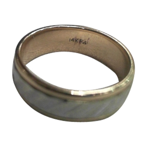14k white and yellow gold men's band 14k white and yellow gold men's band