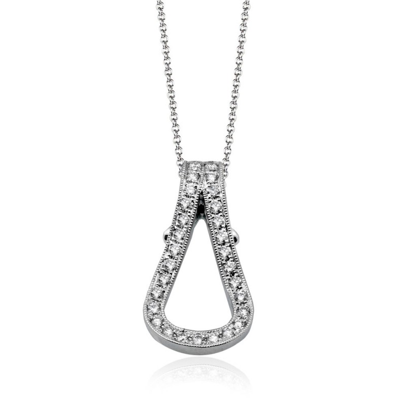 18K WHITE GOLD PENDANT 21D NP174