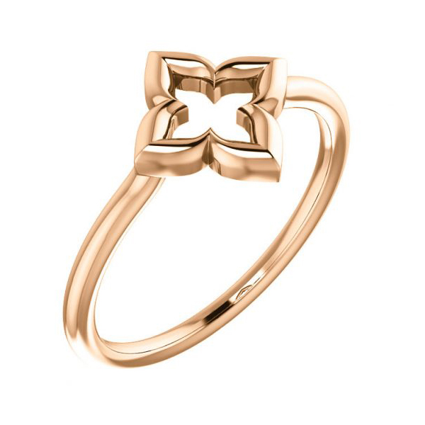 FOUR PETAL GOLD RING