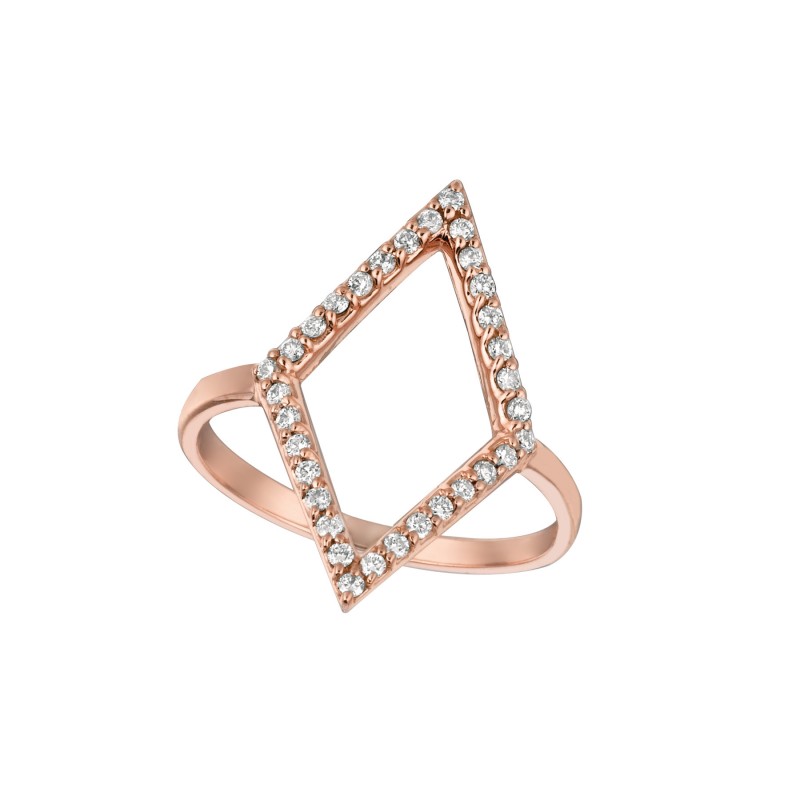 022 ct GH Diamond ring In 14K Rose Gold