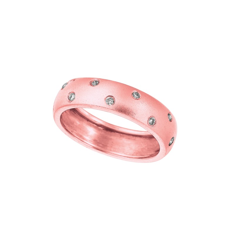 013 ct GH SI1SI2 Diamond Fashion Ring In 14K Rose Gold