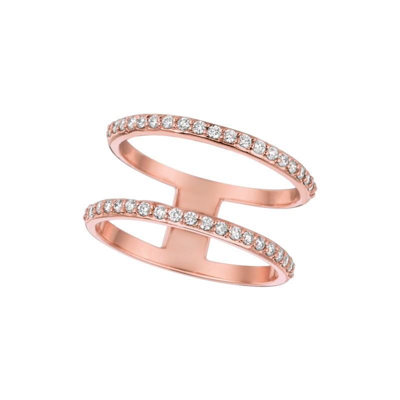 040 ct GH Diamond ring In 14K Rose Gold
