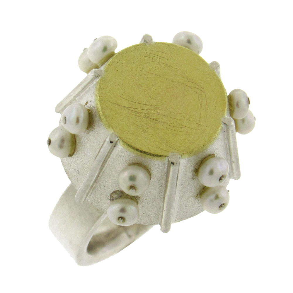 JANIS KERMAN PEARL TOWER RING