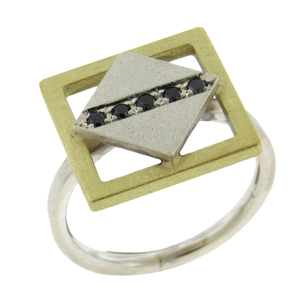 JANIS KERMAN BLACK DIAMOND SQUARED RING JANIS KERMAN BLACK DIAMOND SQUARED RING