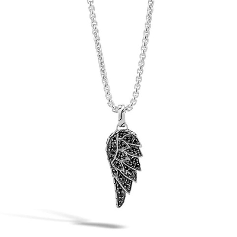 John Hardy Legends Sterling Silver  Black Sapphire Eagle Necklace