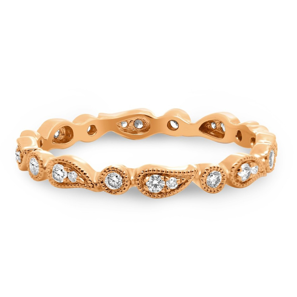PAISLEY ROSE GOLD AND DIAMOND BAND