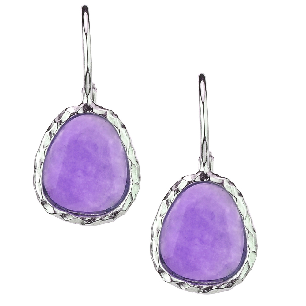 STERLING SILVER AMETHYST EARRINGS