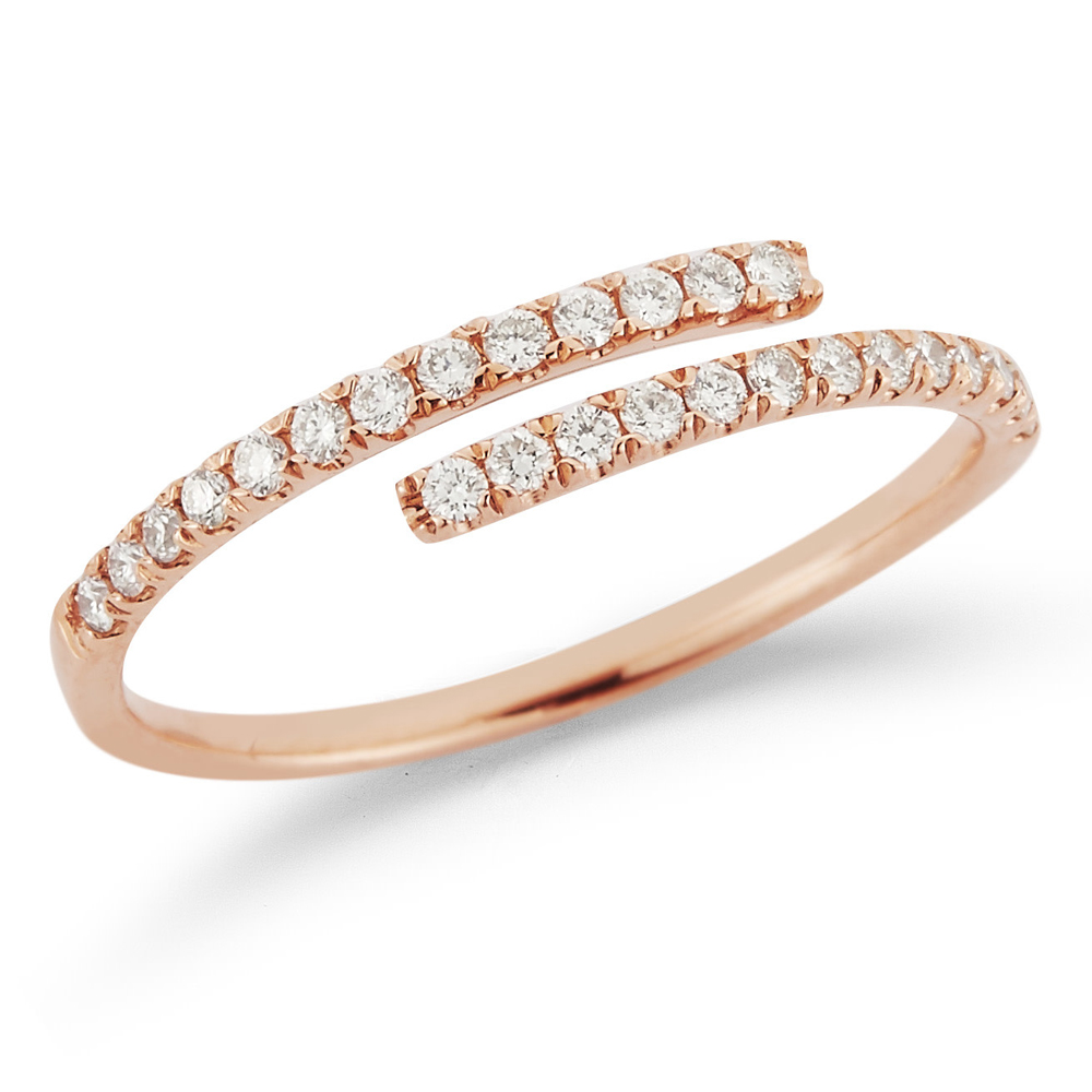 Lauren Joy Bypass Diamond Rose Gold Ring