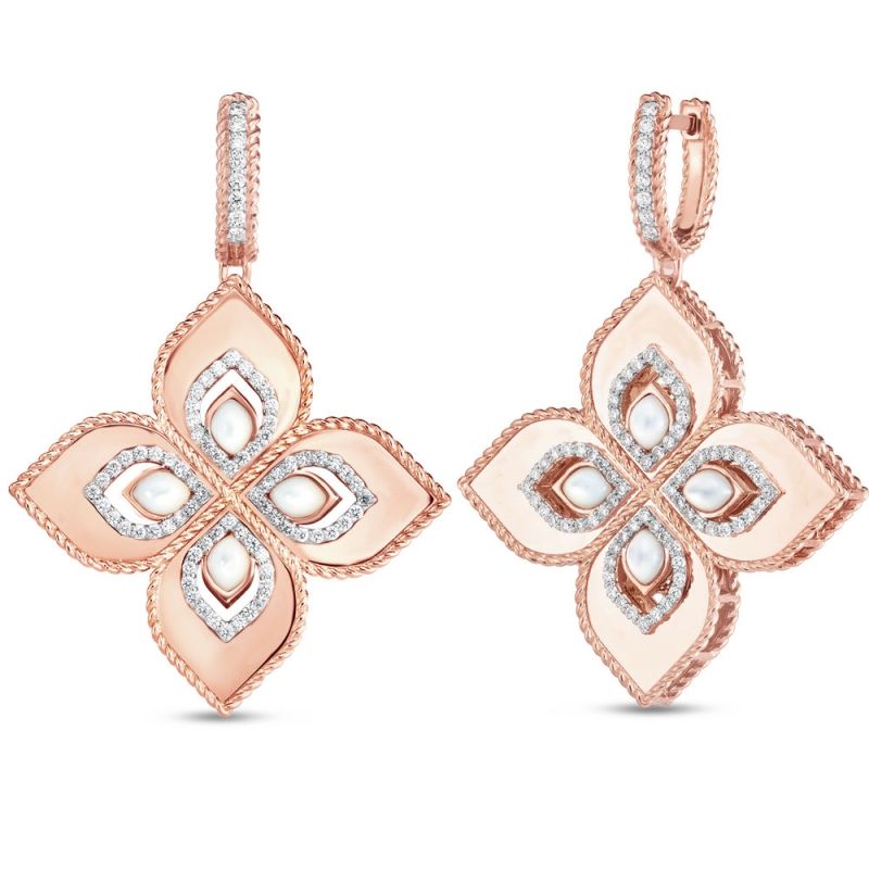 Roberto Coin Nemo Cufflinks with Diamonds and Black Enamel