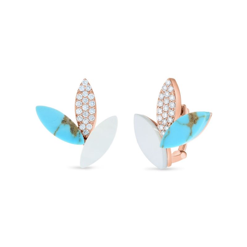 Roberto Coin 18K PRINCESS PAVE FOUR LEAF CLOVER CHARM