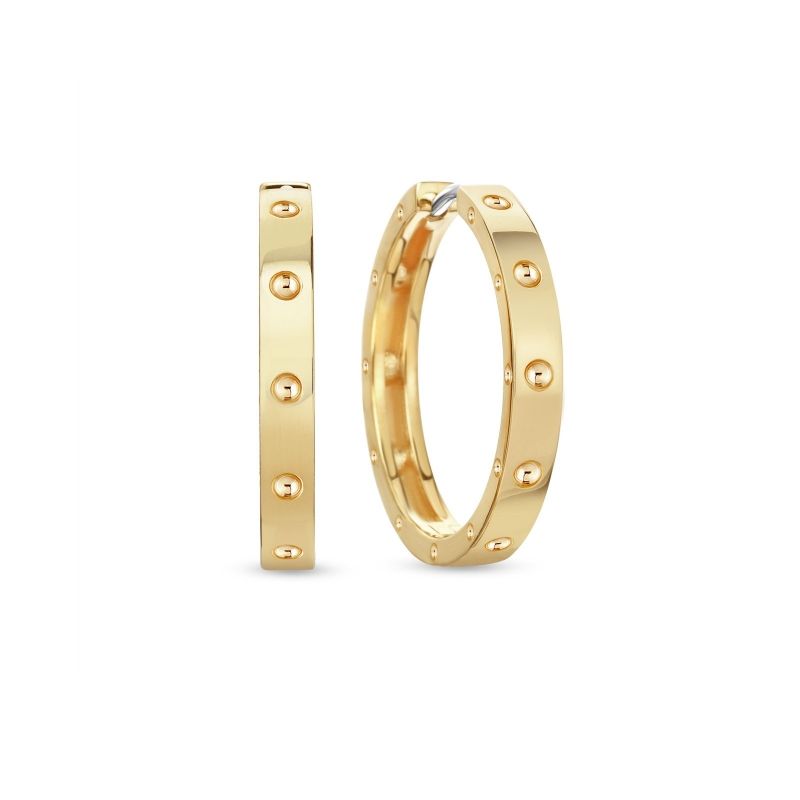 Roberto Coin 18K GOLDEN GATE SATIN DOME RING W DIAMOND ACCENT