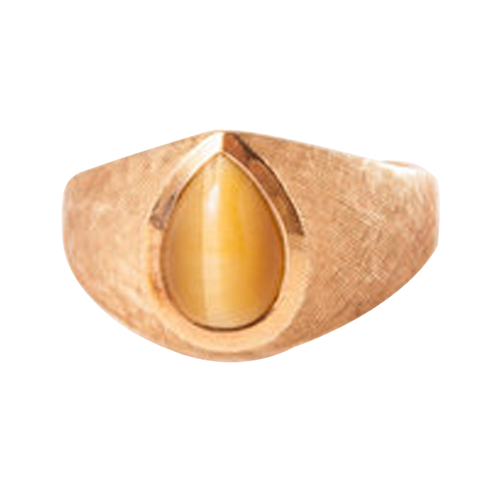 Tigers Eye Bezel Ring