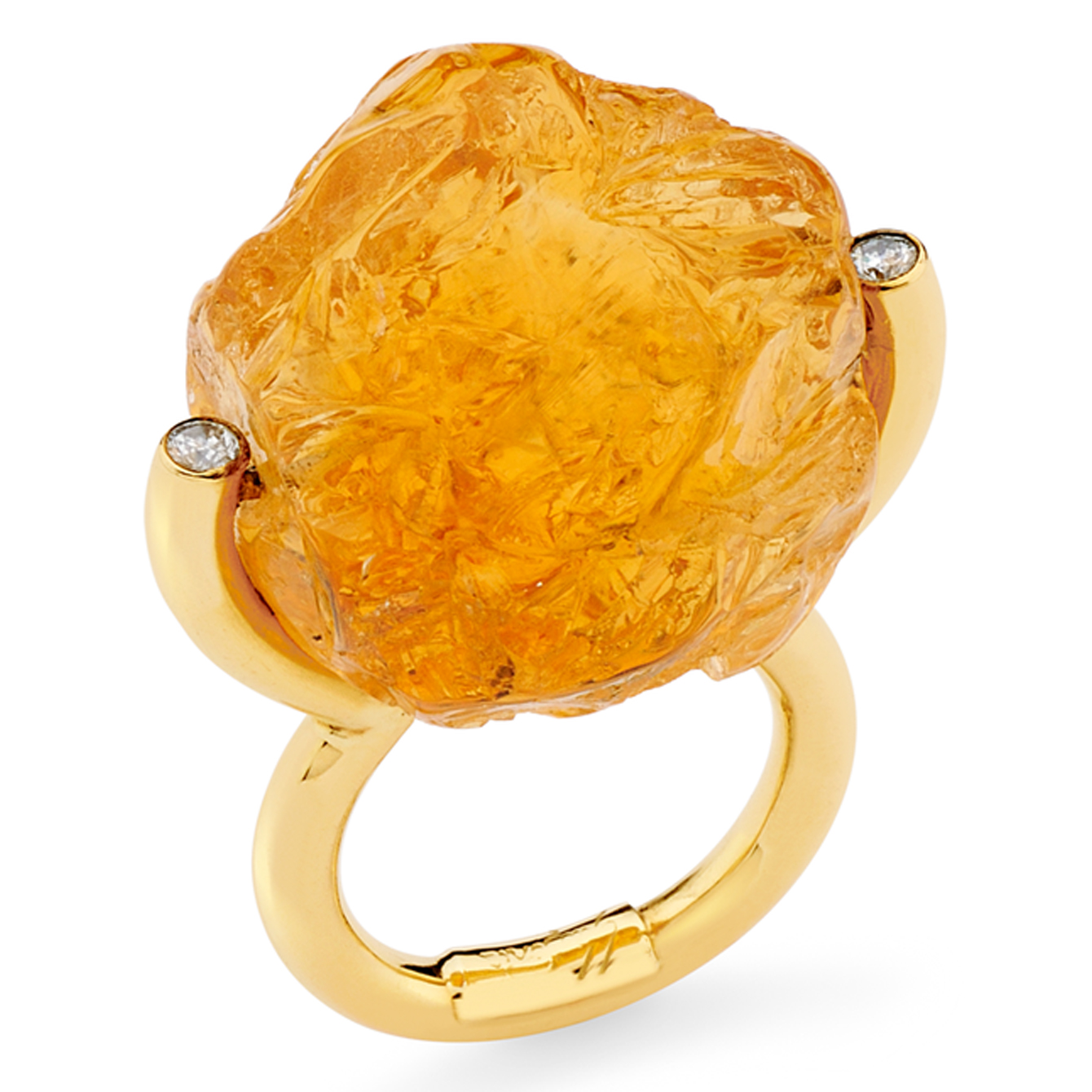 Yael soniaHammered Brilliant Fancy Ring Pendant